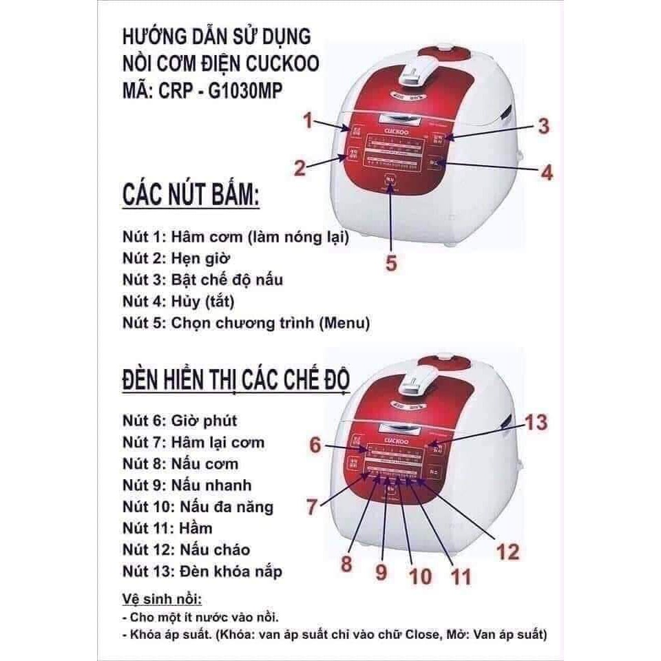 Nồi cơm điện cuckoo Hàn Quốc