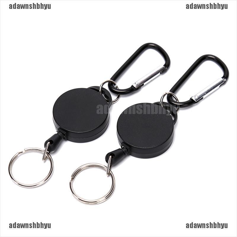Móc Chìa Khóa Bằng Thép Màu Đen Có Thể Thu Gọn Tiện Dụng