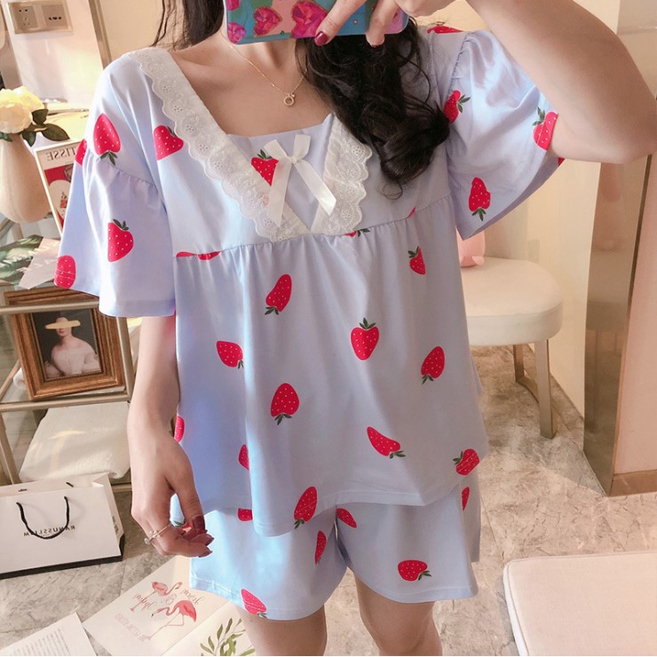 Đồ Bộ Tay Ngắn Quần Đùi Baby Doll Siêu Xinh - DB021 | BigBuy360 - bigbuy360.vn