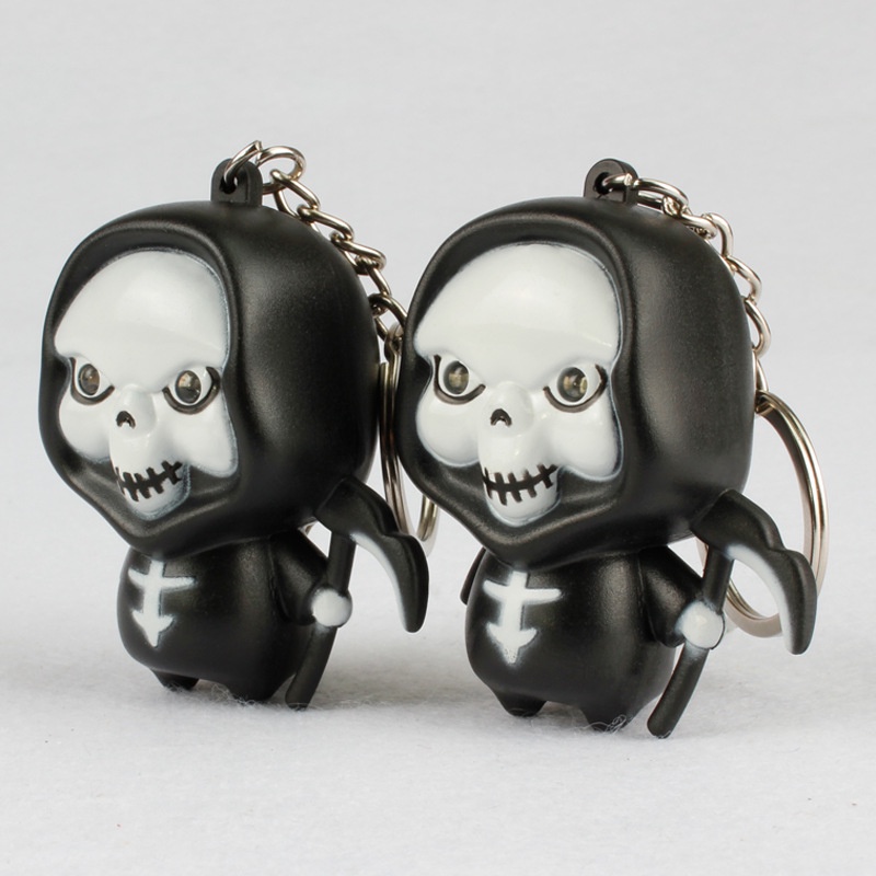 Móc Khóa HÌNH THẦN CHẾT Phát Sáng Đèn Led Có Nhạc Có Đèn 3 trong 1 phong cách độc đáo cá tính xả stress hoặc làm quà