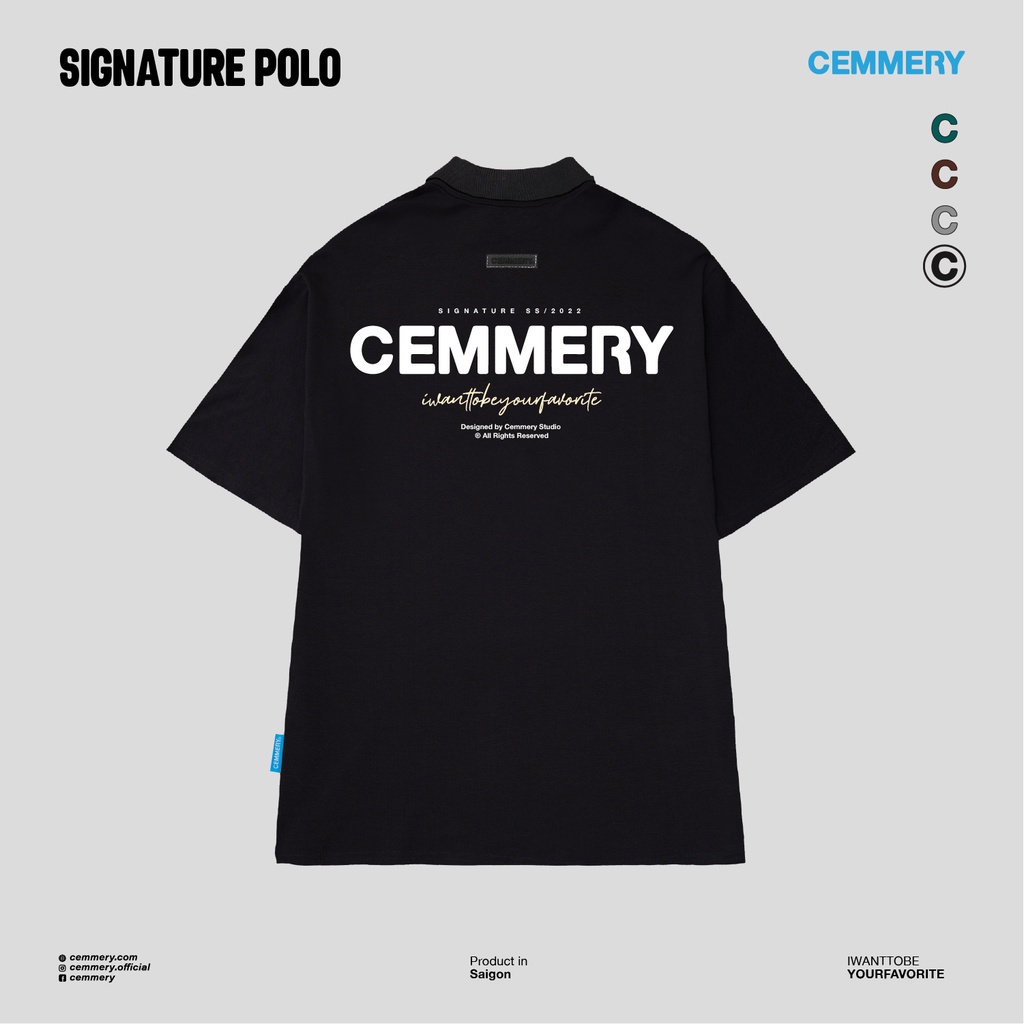 Áo Polo LocalBrand Cemmery SIGNATURE POLOin # 4 Color