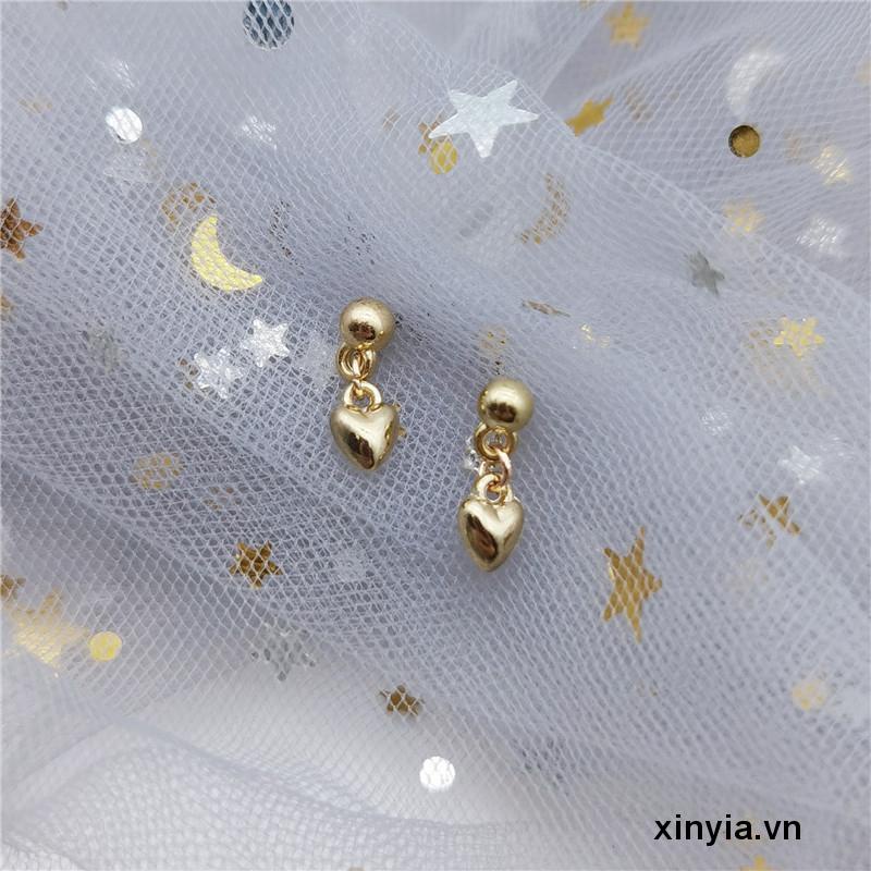 Bông Tai Hình Trái Tim Nhỏ Giọt Nước Thời Trang Cao Cấp Cho Nữ