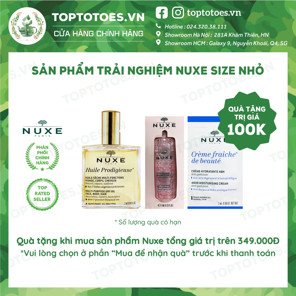 Nước tẩy trang NUXE 7ml [QUÀ TẶNG KÈM ĐƠN HÀNG]