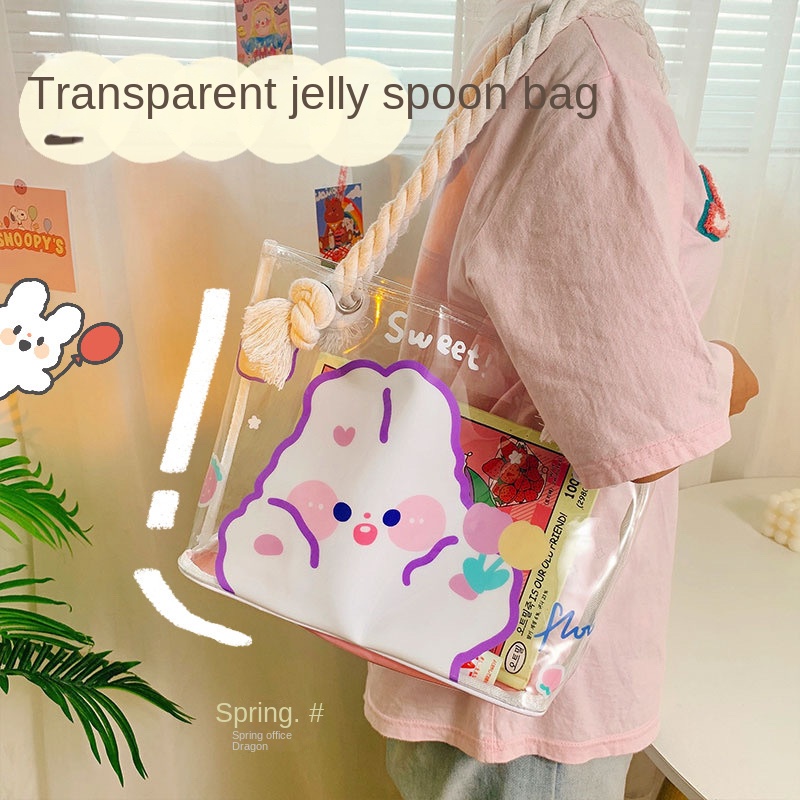 Túi Xách Nhựa PCV Trong Suốt Họa Tiết Hoạt Hình Dễ Thương Gylb1342