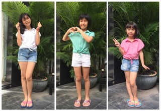 👚‍ Áo sơ mi cột eo bé gái 4-14 tuổi