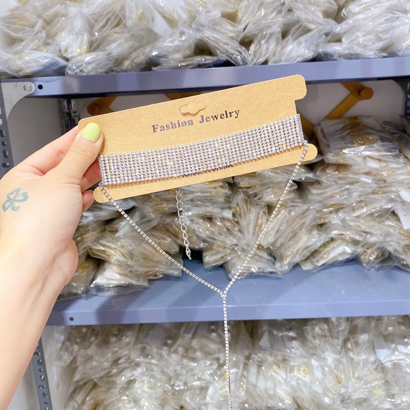 Choker đá bản to sang chảnh