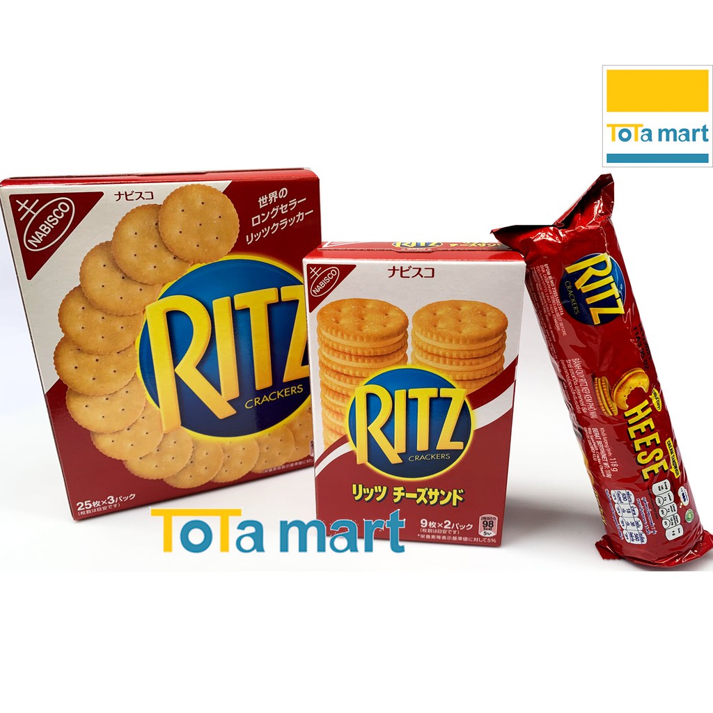 Bánh quy mặn kẹp kem phô mai RITZ 160g. Hàng xuất Nhật. HSD ghi bên dưới