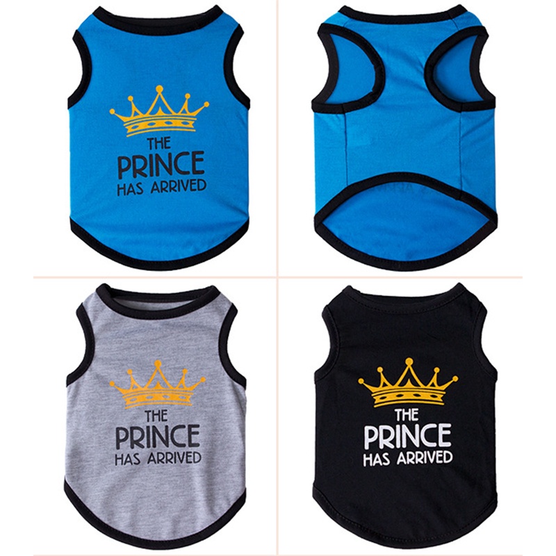 Áo Thun cotton In Hình Vương Miện Cho Thú Cưng