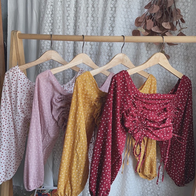 ÁO HOA NHÍ CROPTOP 4 MÀU