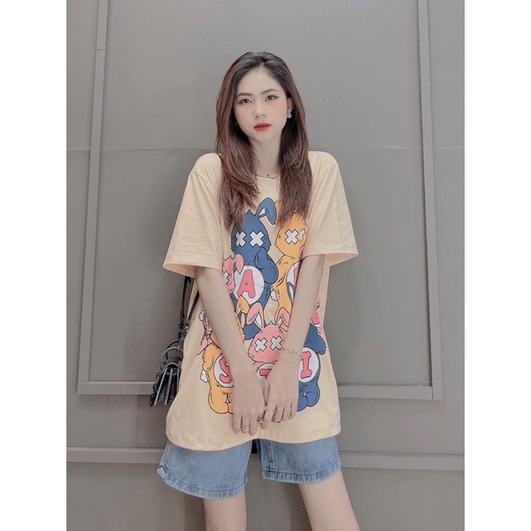 Sét áo phông thỏ x + quần bò lửng đè gấu TT