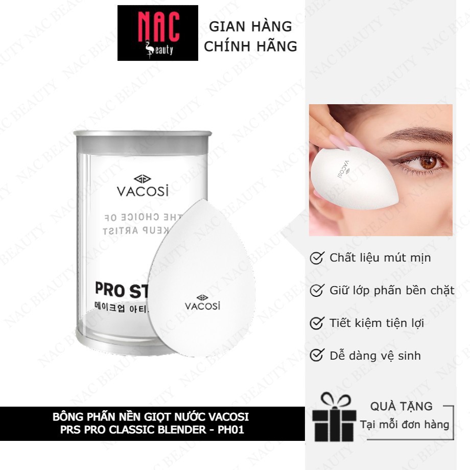 Bông Phấn Nền Giọt Nước Vacosi Prs Pro Classic Blender - PH01