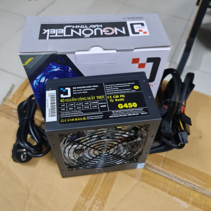 Nguồn Jetek 400W G450 công suất thực + Dây Nguồn