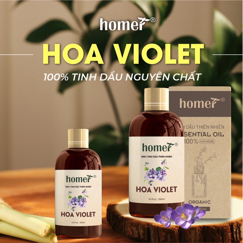 Tinh dầu Hoa Violet Mỹ Homer 500ML/ 1L - Violet Essential Oil  - đạt chuẩn chất lượng kiểm định