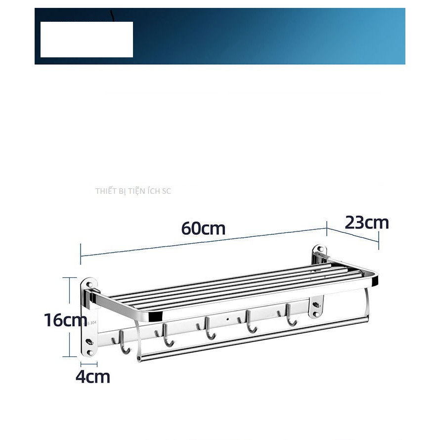 ( SHINRAI ) Giá Treo Khăn Nhà Tắm ,Móc Treo Khăn Nhà Tắm INOX 304 Cao Cấp Công Nghệ Đánh Bóng