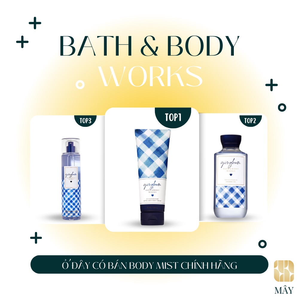 Body Cream - Kem dưỡng thể mùi nước hoa GINGHAM Bath And Body Works Mỹ 226ml