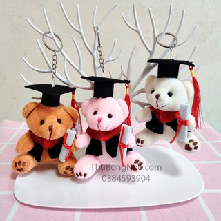 Gấu tốt nghiệp 13cm.Gấu bông cao cấp.