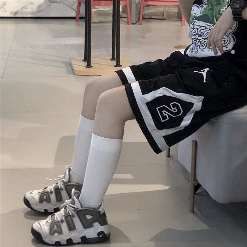 QUẦN SHORT UNISEX PHỐI TRẮNG NAM NỮ ĐỀU MẶC ĐƯỢC