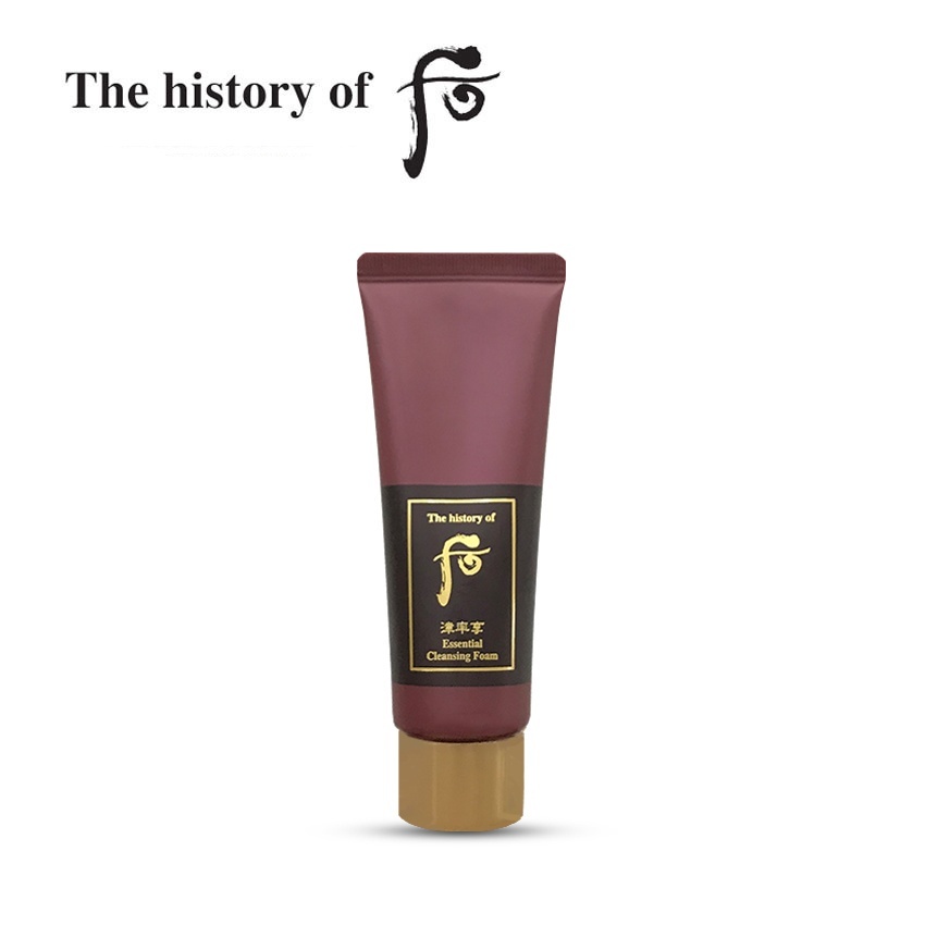 Sữa rửa mặt làm sáng da, tăng tuần hoàn máu, giúp da hồng hào whoo đỏ essential cleansing foam
