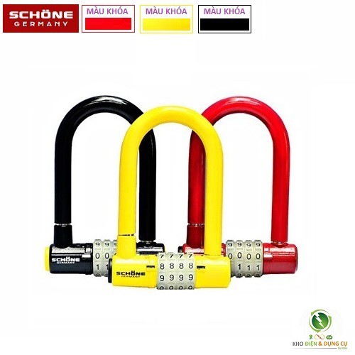 Ổ KHÓA SỐ DẠ QUANG CÀNG DÀI SCHONE SC-802 ( ĐEN & ĐỎ & VÀNG )