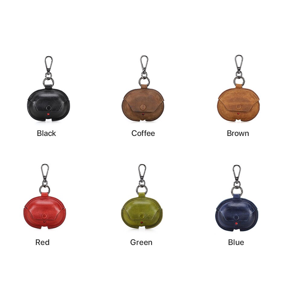 HIRAM Beats Studio Buds Case Giá đỡ bằng da sang trọng cho tai nghe Bluetooth không dây Bảo vệ tai nghe Túi đựng có móc khóa