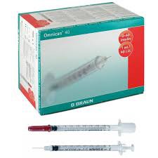Bơm tiêm Insulin Ominican 1ml (40 UI) braun