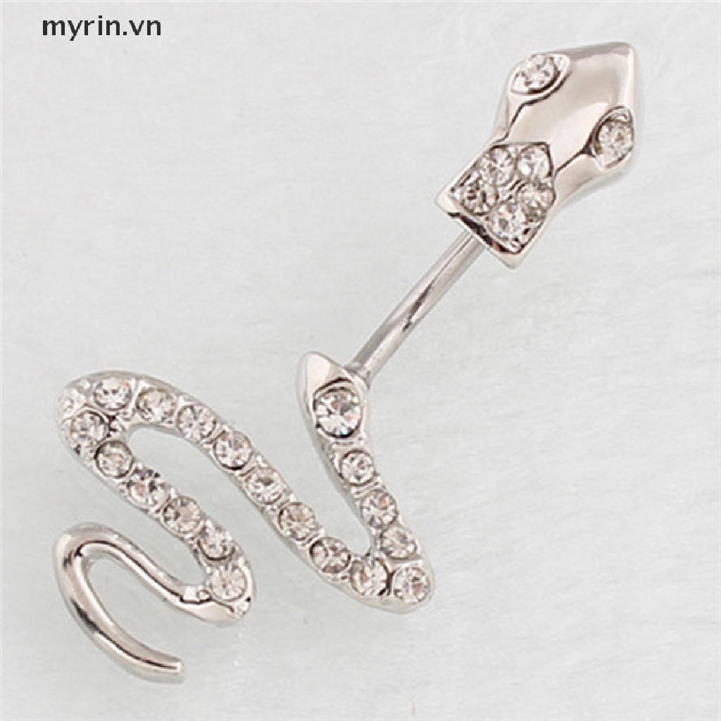 Khuyên Rốn Hình Rắn Chất Liệu Thép Không Gỉ Cá Tính