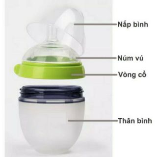 Nắp - cổ - núm - thân bình sữa comotomo mỹ 150ml/250ml
