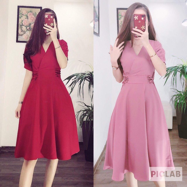 váy xoè nơ eo VXS0121013