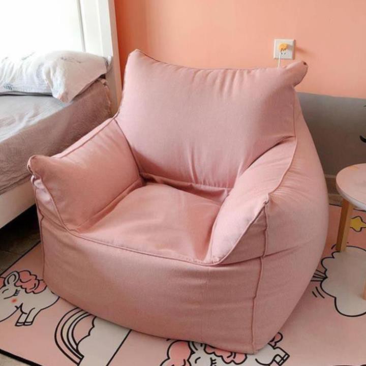 Ghế sofa lười beanbag tatami đơn phòng ngủ nhỏ ban công dễ thương khách căn hộ tựa màu đỏ ròng < ..