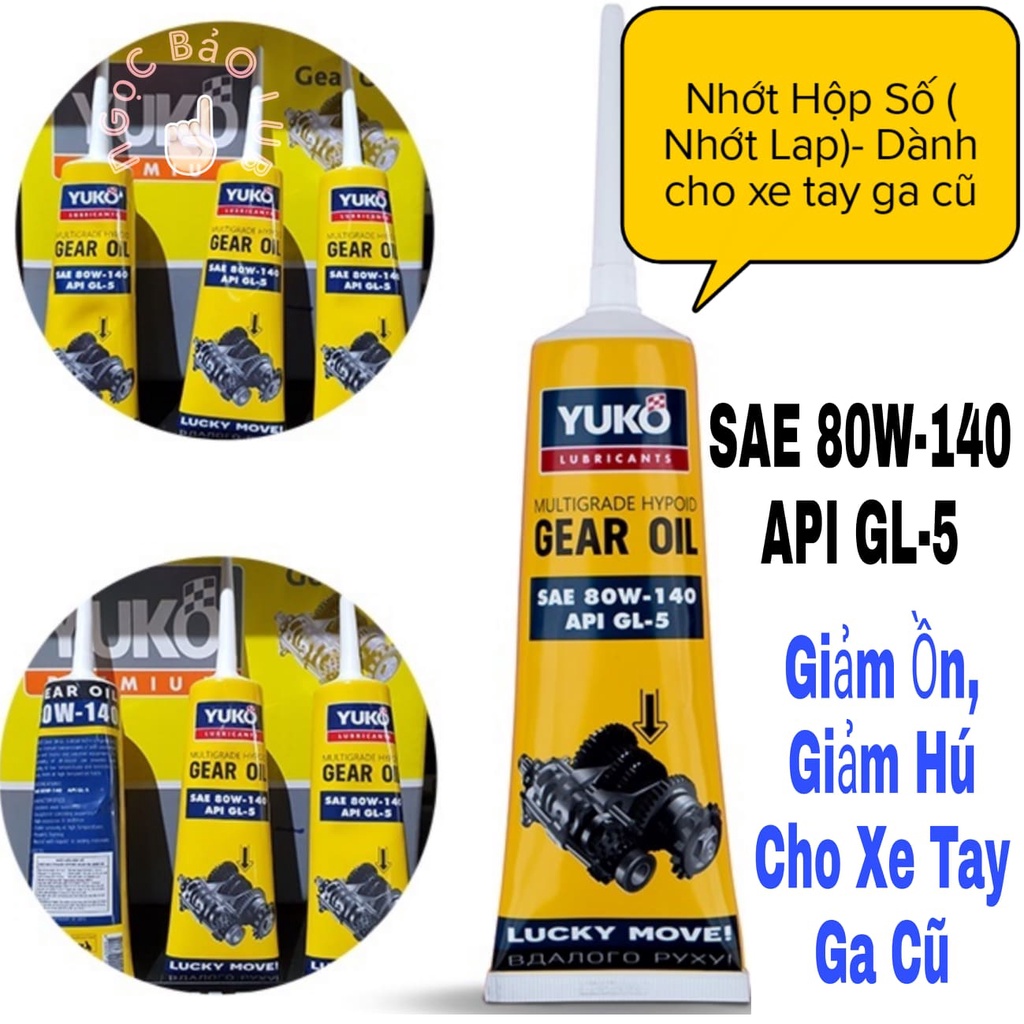 Dầu Hộp Số (Nhớt Láp) YUKO 80W-140(120ml) - Dành Cho Xe Tay Ga Cũ