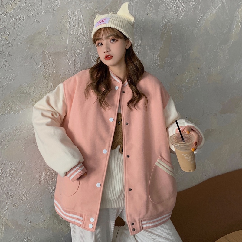 Áo khoác nữ bigsize, Áo bomber nữ from rộng bóng chày nỉ mặc nhà đi chơi thời trang đi học hàn quốc