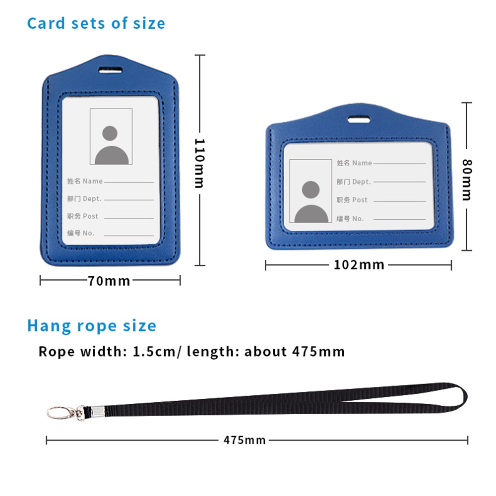 Bao da đựng thẻ ID/thẻ nhân viên văn phòng TAYLOR1 có dây đeo cổ chất lượng cao