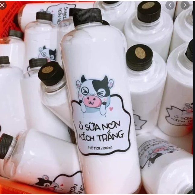 Sữa Non Kích Trắng Con Bò 1000ml Chai Ủ Trắng Tự Nhiên Trắng Sáng Mịn Màng Làn Da