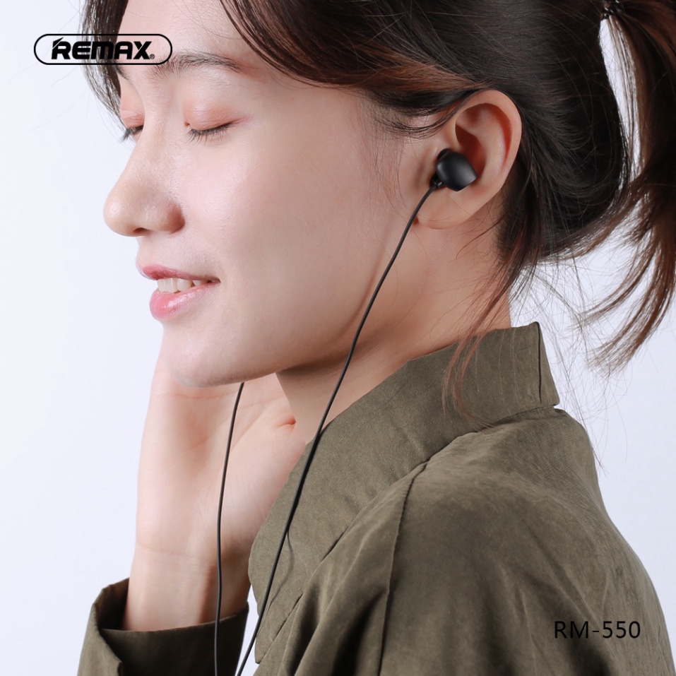 Tai Nghe Có Dây Chính Hãng REMAX RM-550 Chống Ồn Khử Nhiễu Chống Nước Thiết Kế Cực Kỳ Cá Tính, Hiện Đại Bảo Hành 3 Tháng