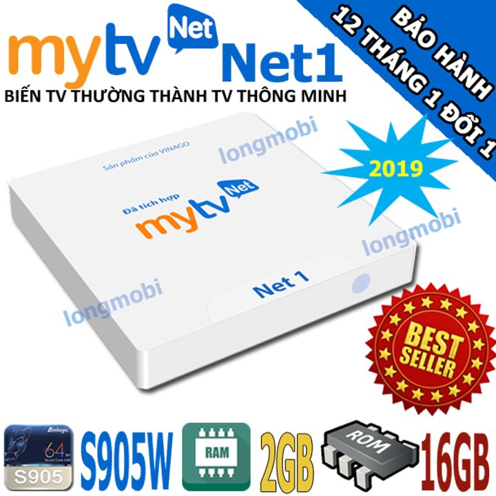 Đầu MYTV NET 1 RAM 1GB - Xem Truyền Hình Bản Quyền Miễn Phí 100 Kênh Trọn Đời