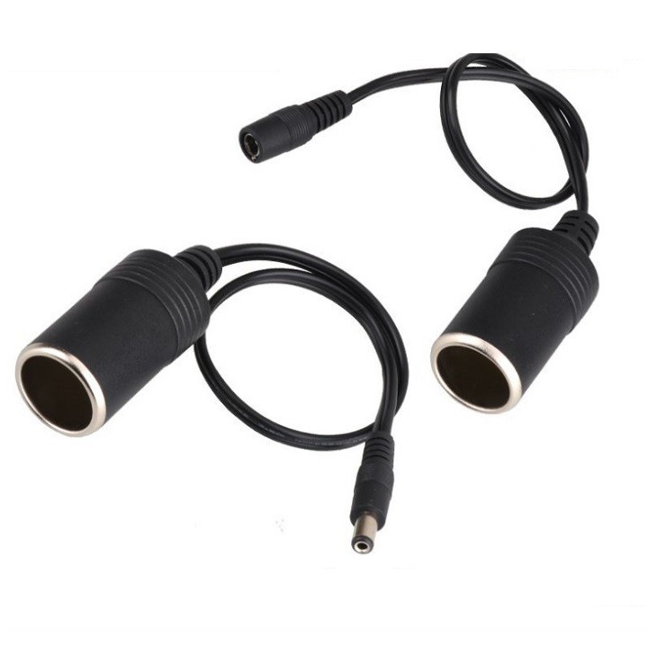 Dây đầu tẩu cái cắm nguồn oto chuyển sang jack DC đực