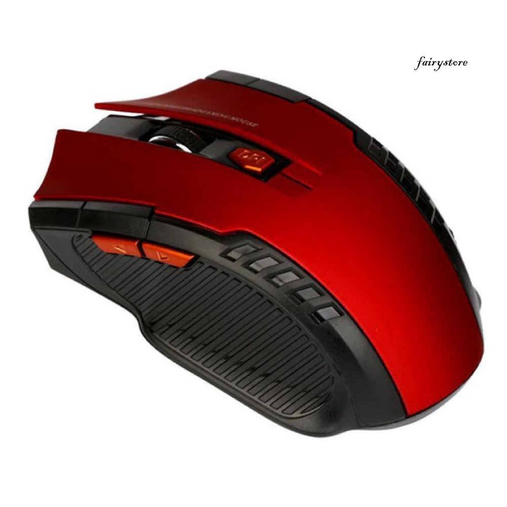 Chuột Không Dây Fs + Ergonomic 6 Phím 1600dpi 2.4ghz Cho Pc / Laptop