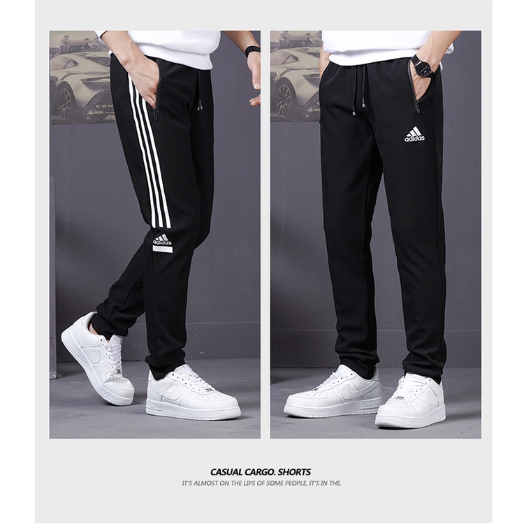 Quần Dài Thể Thao Adidas Co Giãn Thêu Logo Thời Trang Cá Tính Dành Cho Cặp Đôi