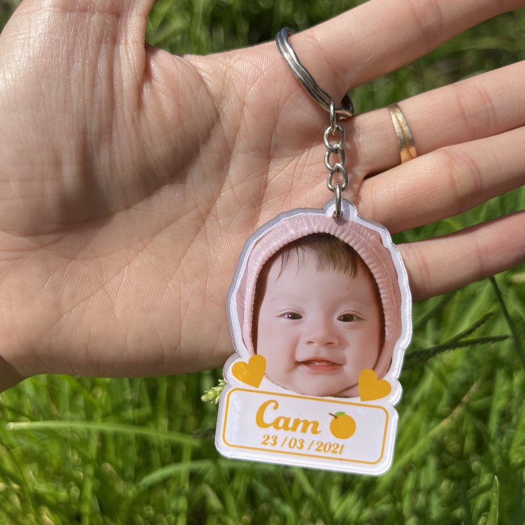 Phụ kiện balo- Móc khóa in hình dễ thương- ghép chibi xinh xắn theo yêu cầu
