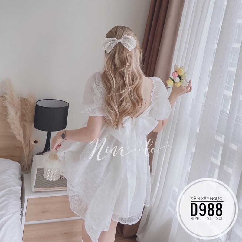 Bigsize Đầm xếp ngực D988