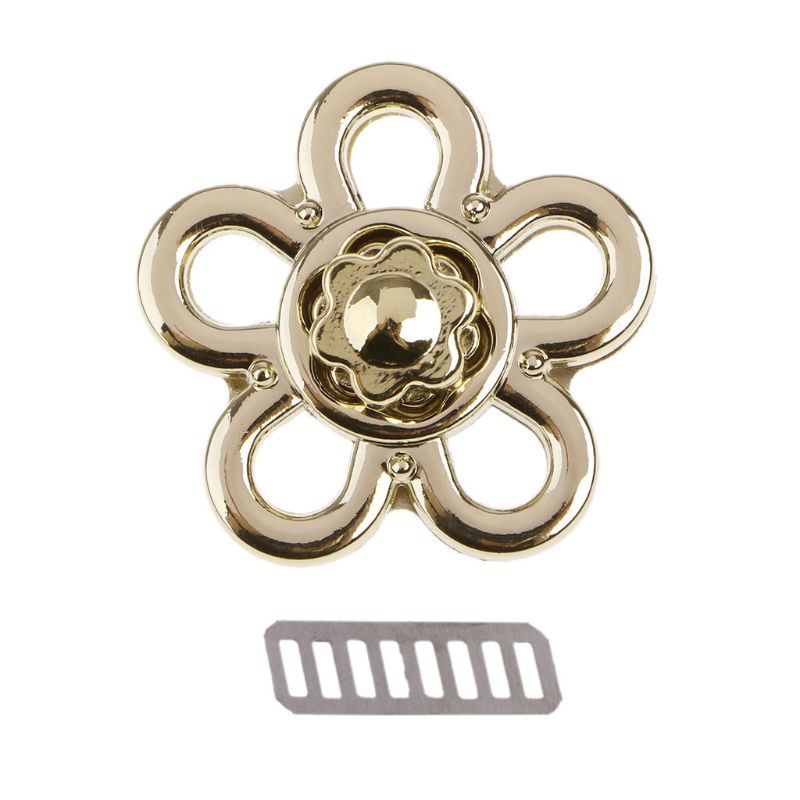 Khóa kim loại tạo hình hoa làm túi xách thủ công