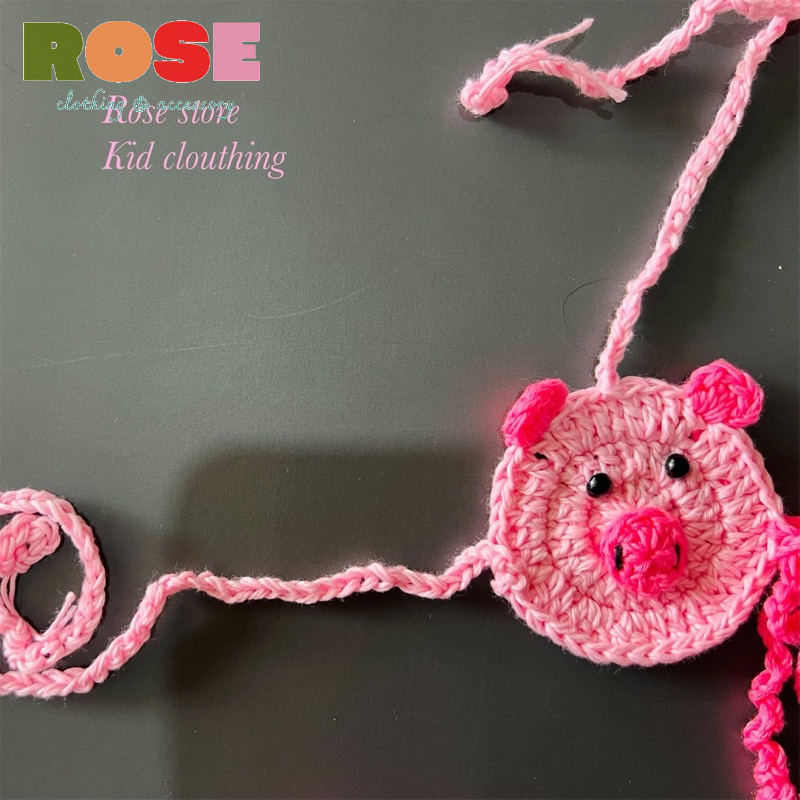 Bikini đi biển, đồ bơi heo hồng, đồ bơi chụp ảnh heo hồng cho bé