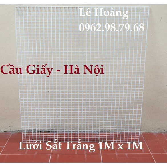 Lưới Sắt 2 Chiếc 1Mx1M Sơn Trắng Treo PK