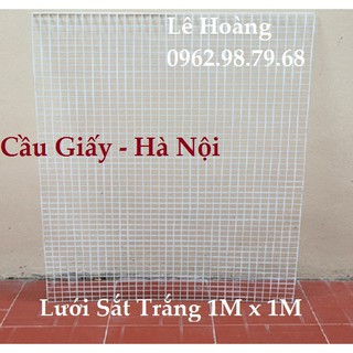 Lưới Sắt 2 Chiếc 1Mx1M Sơn Trắng Treo PK