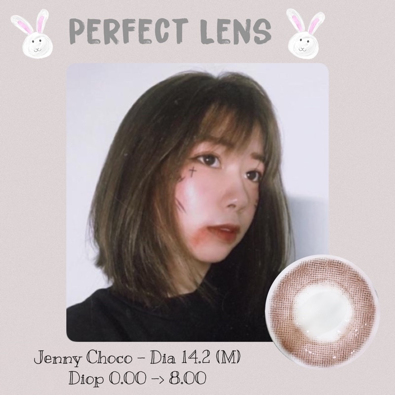 Lens , Kính Áp Tròng JENNY CHOCO D2-107 , Có Độ Cận và Không Độ Cận Dùng Cho Mắt Yếu Nhạy Cảm Giá Sale Siêu Rẻ