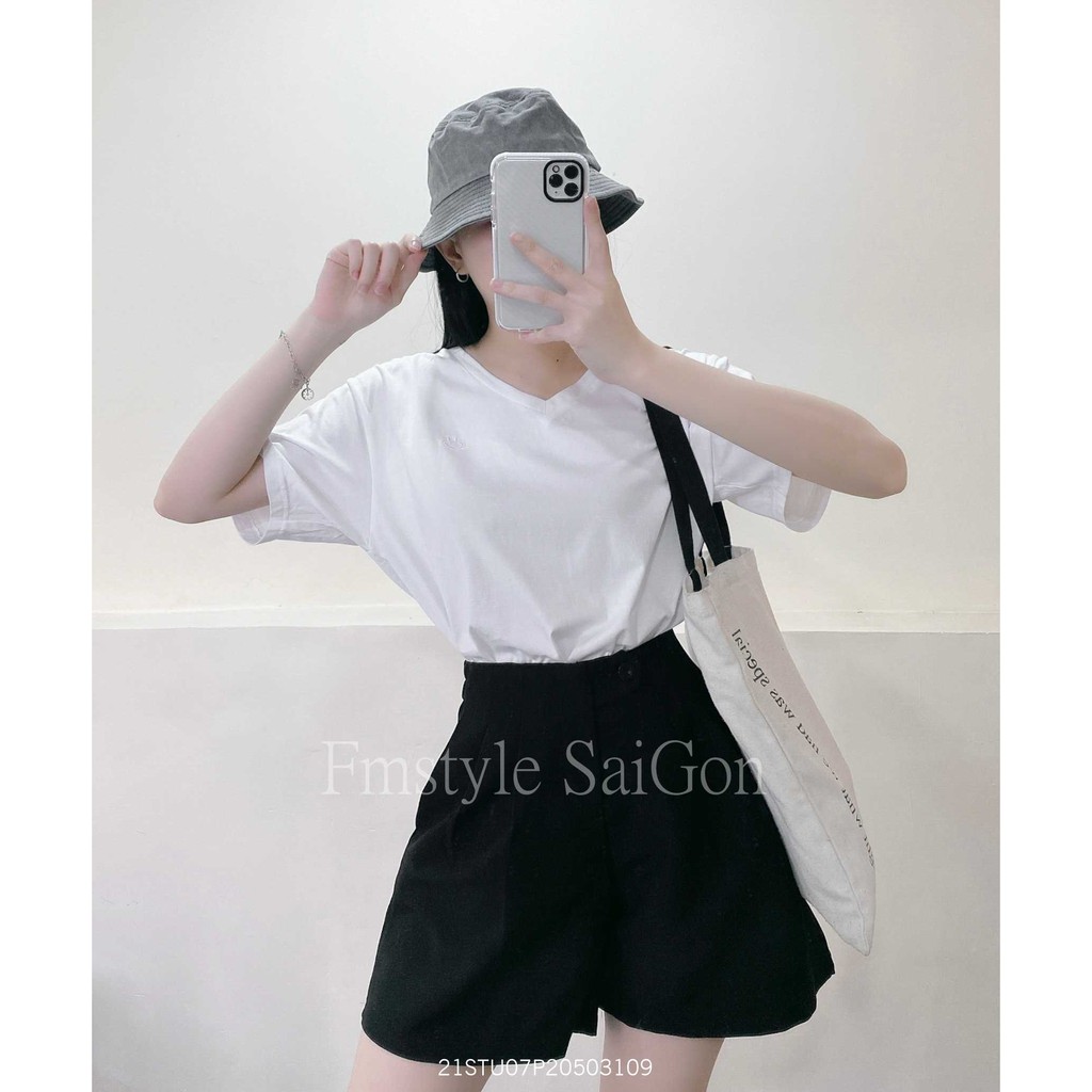 Quần short tây lưng thun nút cài ullzang thời trang nữ Fmstle Saigon 21STU07P20503 | BigBuy360 - bigbuy360.vn