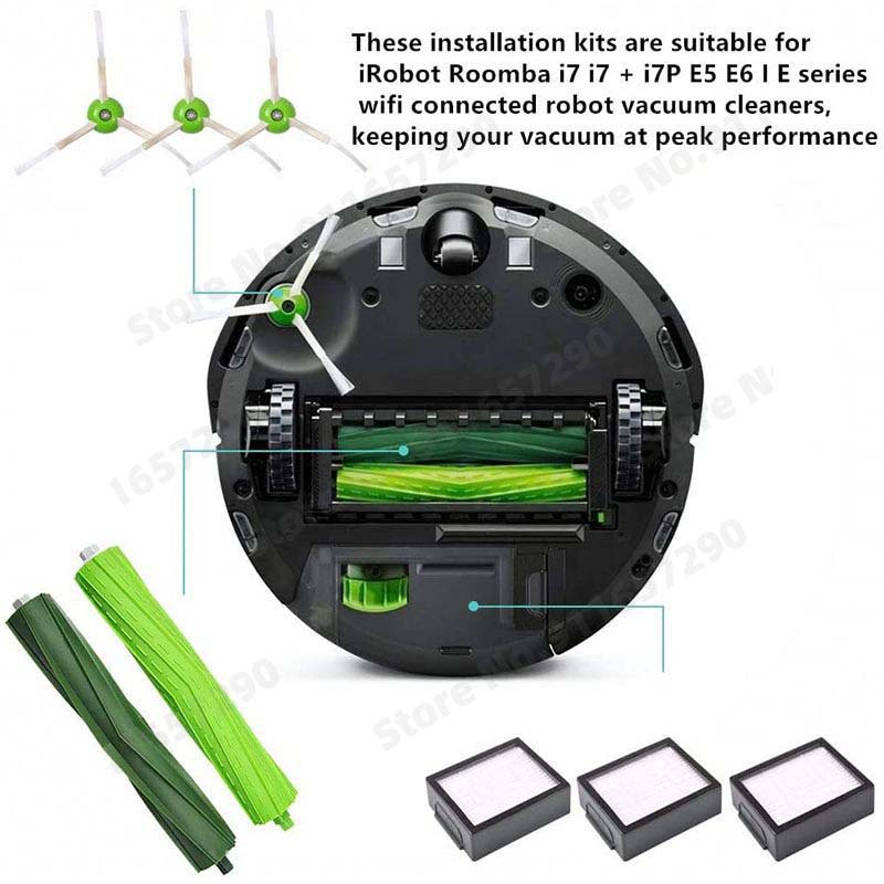 IRobot Roomba i7 E5 E6 Bộ Cọ Và Màng Lọc HEPA I Chuyên Dụng Cho