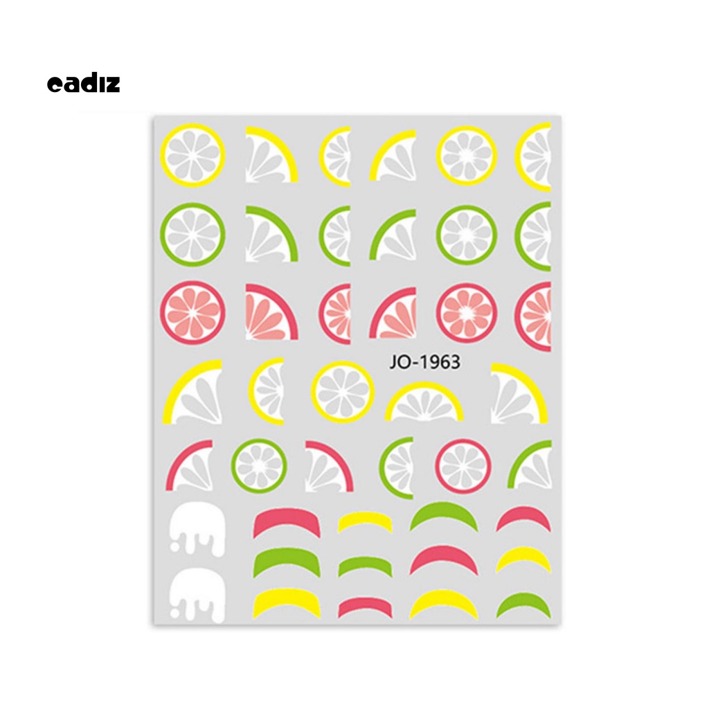 Miếng Dán Trang Trí Móng Tay Hình Trái Cây Xinh Xắn