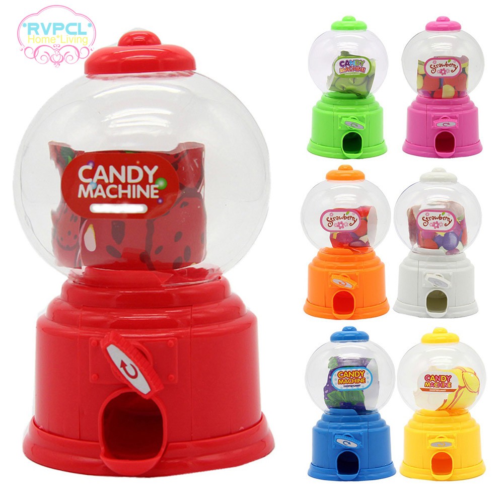Cute Sweet Mini Candy Machine Bubble Dispenser Coin Bank Kids Toys Children Gift @VN