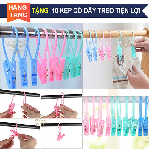 Combo 2 Túi Lưới Giặt Quần Áo,Bóng Giặt Là,Túi Lưới Lọc Rác,Tặng Tặng 10 kẹp phơi quần áo